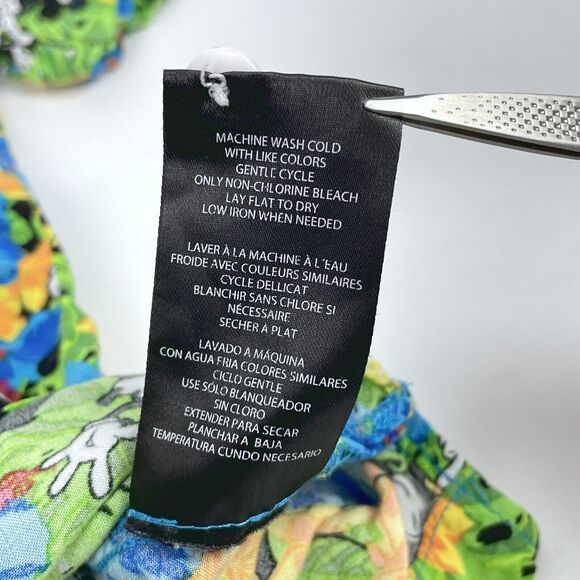 Disney Men's L Mickey Mouse Hawaiian Floral Short Sleeve Button Shirt - READ! - Picture 7 of 12